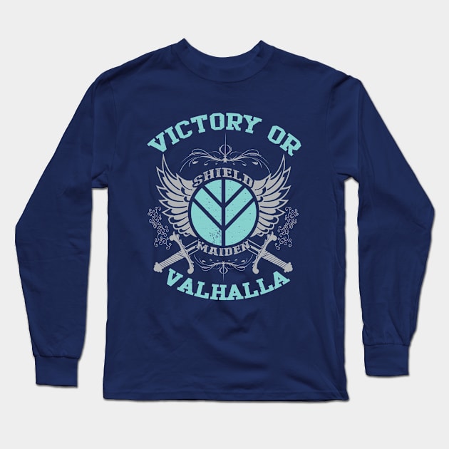 victory or valhalla Long Sleeve T-Shirt by CreativeIkbar Prints